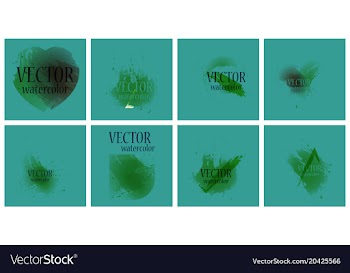 Bright rainbow colors watercolor painted stains vector image