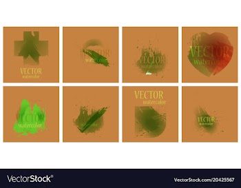 Bright rainbow colors watercolor painted stains vector image