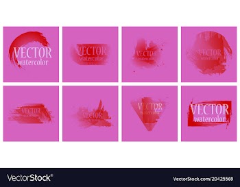 Bright rainbow colors watercolor painted stains vector image