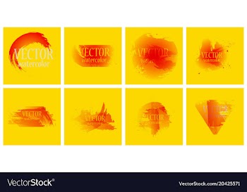 Bright rainbow colors watercolor painted stains vector image