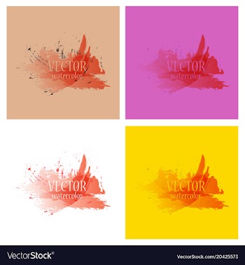 Bright rainbow colors watercolor painted stains vector image