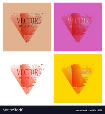 Bright rainbow colors watercolor painted stains vector image