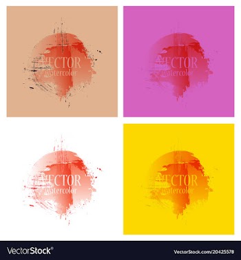 Bright rainbow colors watercolor painted stains vector image