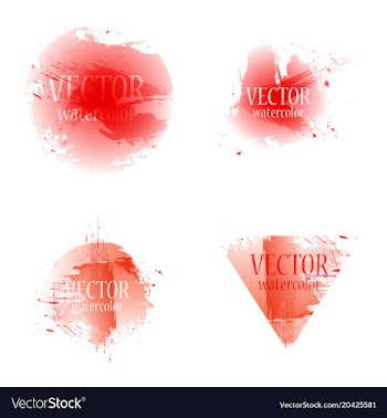 Bright rainbow colors watercolor painted stains vector image