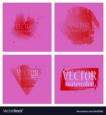 Bright rainbow colors watercolor painted stains vector image