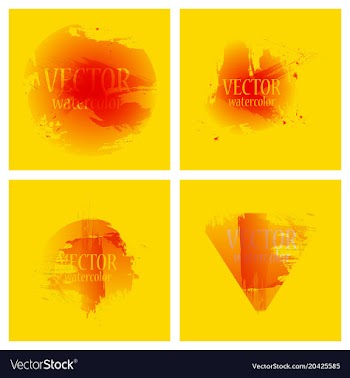 Bright rainbow colors watercolor painted stains vector image