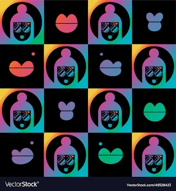 bright rainbow gradient summer repeat pattern