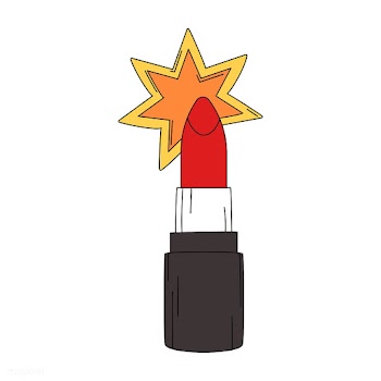 Bright red lipstick sticker vector | Free stock vector - 487573