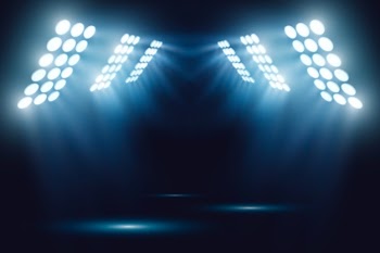 Bright stadium arena lights effect Free Vector