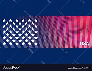 Bright stylized background USA patriotic design vector image