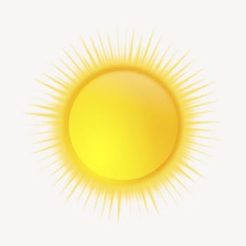 Bright sun, weather clipart, collage | Free PSD - rawpixel