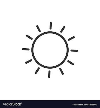 bright sunshine sun light doodle outline icon