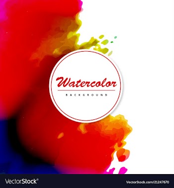 Bright watercolor background vector image