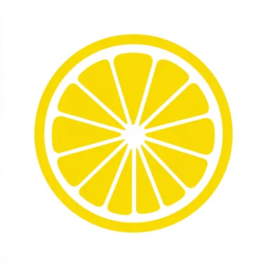 Bright Yellow Lemon Icon Bright Yellow Lemon Icon