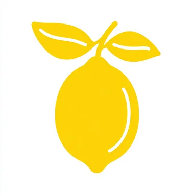 Bright Yellow Lemon Icon Bright Yellow Lemon Icon