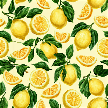 Bright Yellow Lemons Pattern