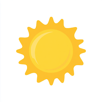 Bright Yellow Sun Icon