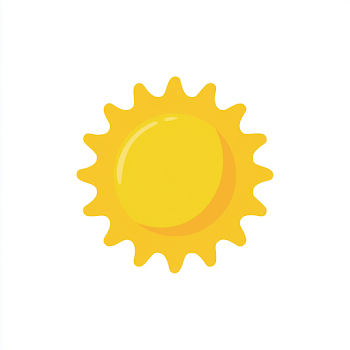 Bright Yellow Sun Icon