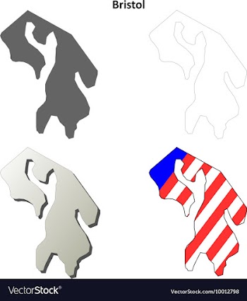 Bristol Map Icon Set vector image