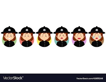 british avatar with various expression