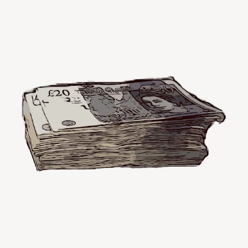 British money wad sticker, GBP | Free PSD - rawpixel