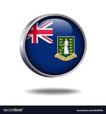 british virgin islands flag button