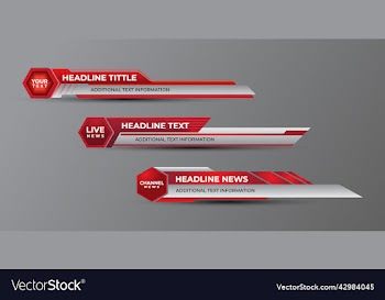 broadcast news lower third modern banner template