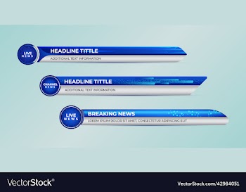 broadcast news lower third modern banner template
