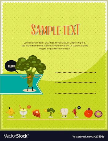 Broccoli and fruits vector image