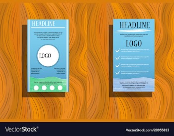 Brochure annual report flyer design templates in vector image