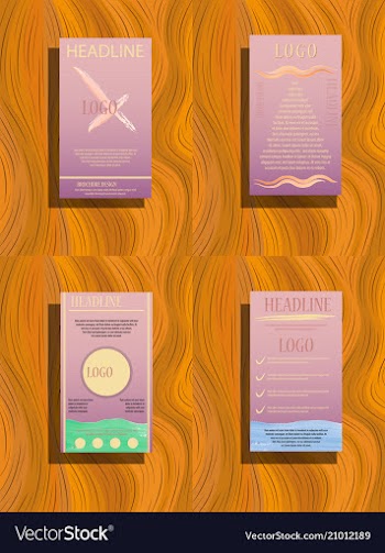 Brochure annual report flyer design templates in vector image
