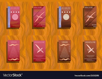 Brochure annual report flyer design templates in vector image