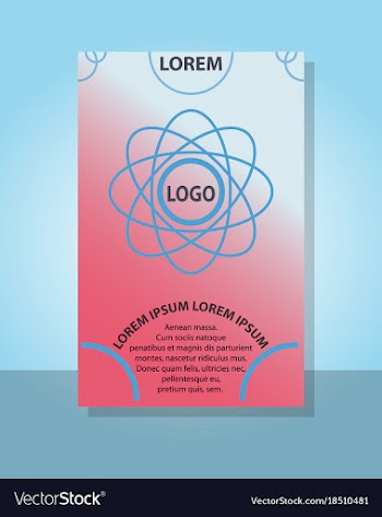 Brochure cover design abstract roll up modern vector image