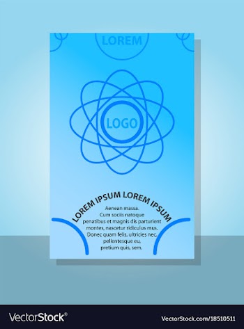 Brochure cover design abstract roll up modern vector image