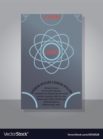 Brochure cover design abstract roll up modern vector image