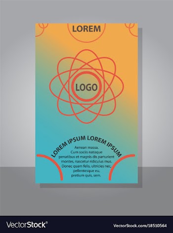 Brochure cover design abstract roll up modern vector image