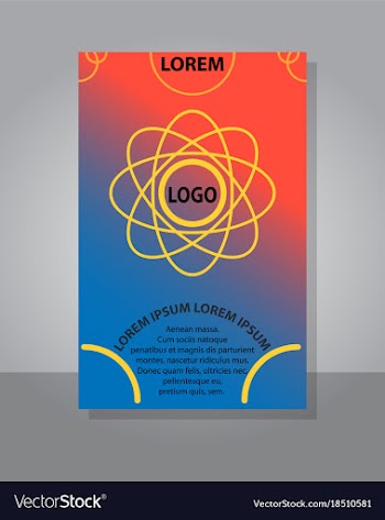 Brochure cover design abstract roll up modern vector image