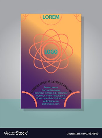 Brochure cover design abstract roll up modern vector image