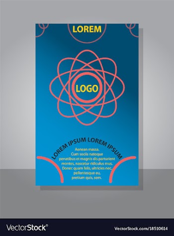 Brochure cover design abstract roll up modern vector image