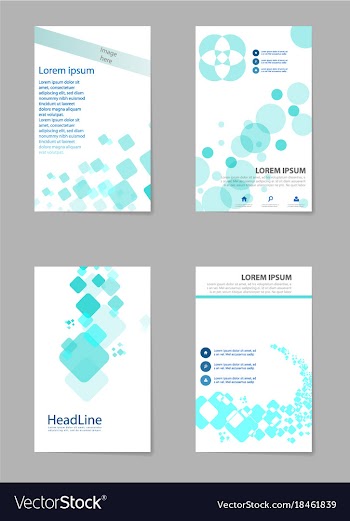 Brochure design geometric abstract business vector image