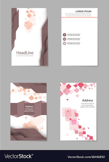 Brochure design geometric abstract business vector image