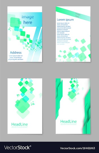Brochure design geometric abstract business vector image