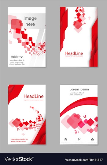Brochure design geometric abstract business vector image