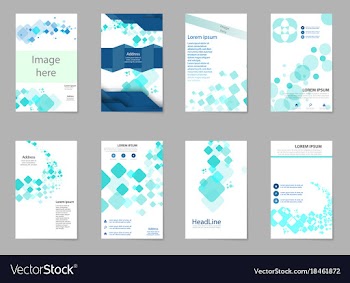 Brochure design geometric abstract business vector image