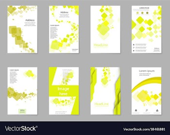Brochure design geometric abstract business vector image