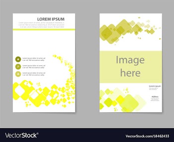 Brochure design geometric abstract business vector image