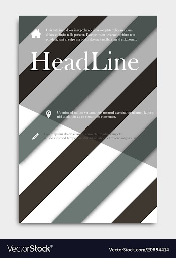 Brochure design template abstract triangles vector image