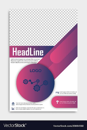 Brochure design template abstract triangles vector image