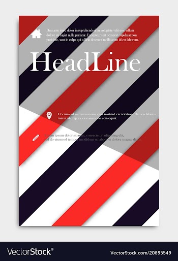 Brochure design template abstract triangles vector image