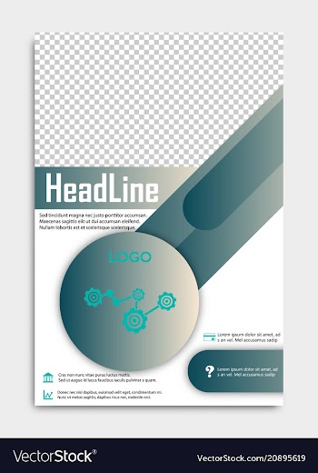 Brochure design template abstract triangles vector image